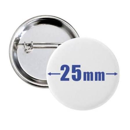 Chapita 25mm (100 unidades)